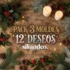 Pack 3 moldes 12 deseos