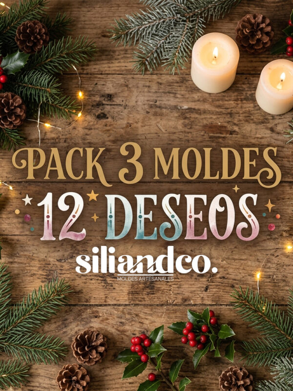 Pack 3 moldes 12 deseos
